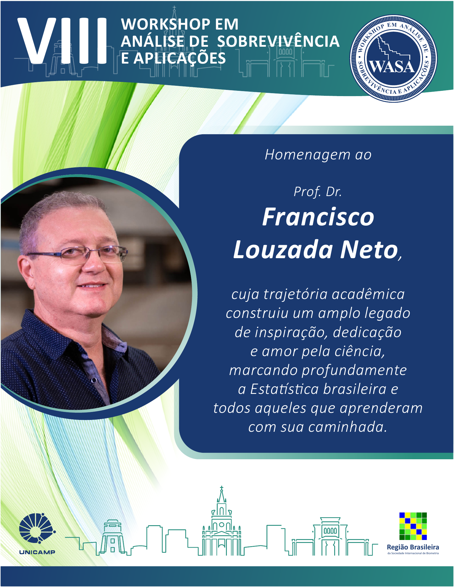 Cartaz do VIII WASA - Homenagem ao Prof. Dr. Francisco Louzada Neto